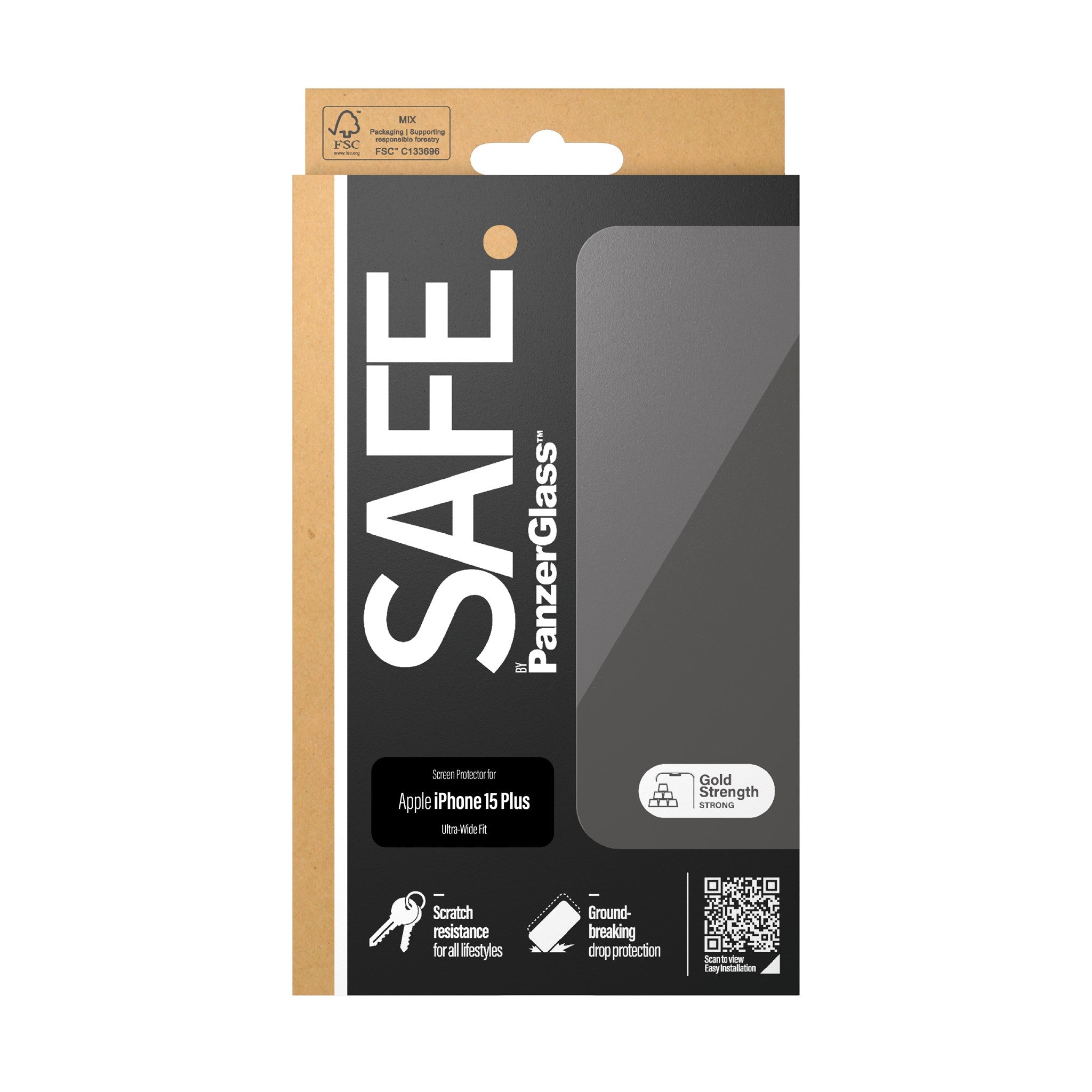 SAFE. by PanzerGlass® Screen Protector iPhone 15 Plus | Ultra-Wide Fit